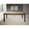 Meubella - Eetkamertafel Acapulco - Eiken Zwart 240 cm - Uitschuifbaar