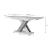 Meubella - Eetkamertafel Bari - Zwart marmerlook 180cm - Uitschuifbaar