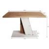 Meubella - Eetkamertafel Brand - Eiken - Grijs - 138 cm