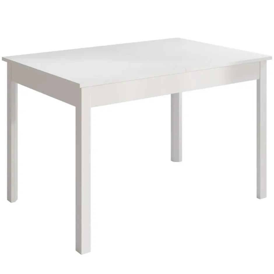 Meubella - Eetkamertafel Steve - Wit - 160 cm - Uitschuifbaar
