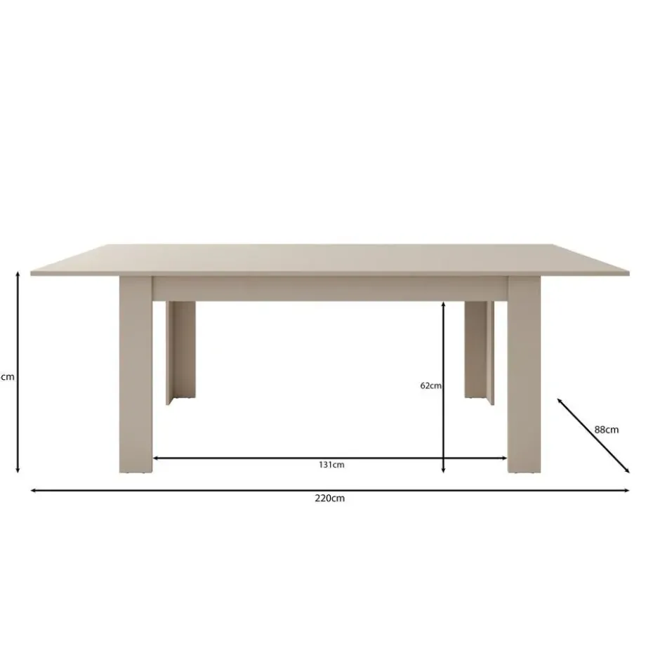 Meubella - Eetkamertafel Uverta - Donker eiken - 220 cm - Uitschuifbaar