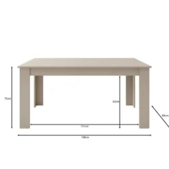 Meubella - Eetkamertafel Uverta - Donker eiken - 220 cm - Uitschuifbaar
