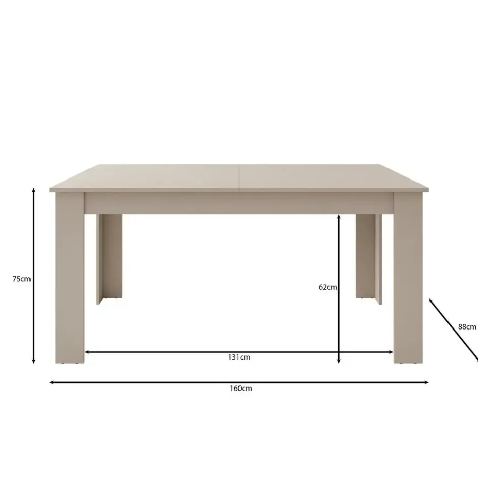 Meubella - Eetkamertafel Uverta - Donker eiken - 220 cm - Uitschuifbaar