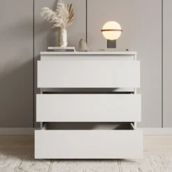 Meubella - Eskar - Ladekast - Wit - 77x42x80 cm