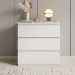 Meubella - Eskar - Ladekast - Wit - 77x42x80 cm