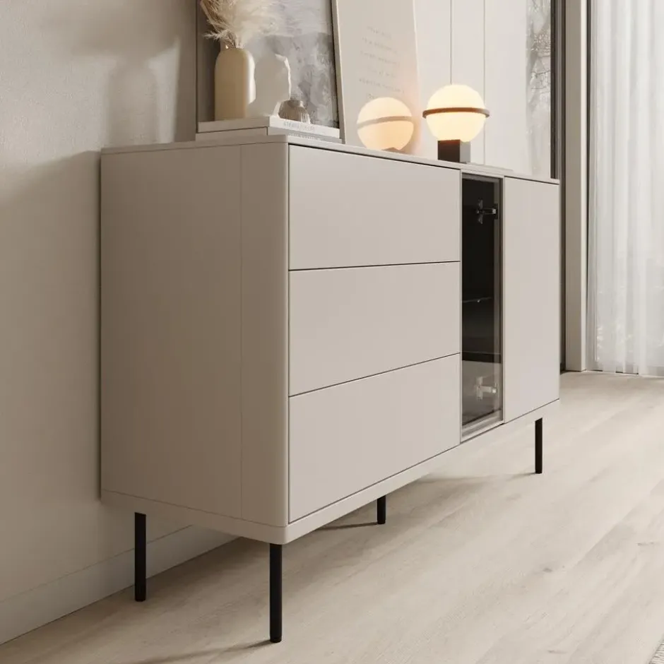 Meubella - Estrella - Dressoir - Beige - 134x41x83 cm