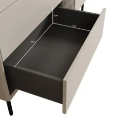 Meubella - Estrella - Dressoir - Beige - 134x41x83 cm