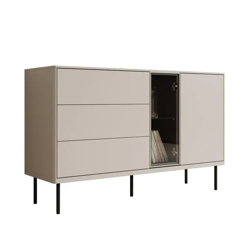 Meubella - Estrella - Dressoir - Beige - 134x41x83 cm