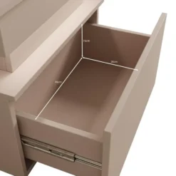 Meubella - Galan - Nachtkastje - Beige - 55x39x51 cm
