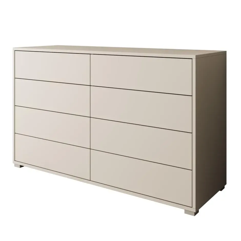 Meubella - Gideon - Ladekast 8 lades - Beige - 120x41x93 cm