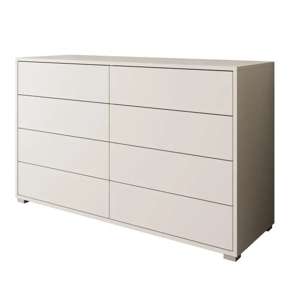Meubella - Gideon - Ladekast 8 lades - Wit - 120x41x93 cm