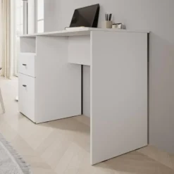 Meubella - Haroa - Bureau - Wit - 127x51x77 cm