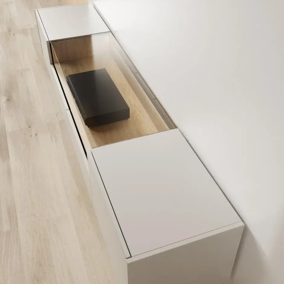 Meubella - Heath - TV-Meubel - Beige - 203x40x43 cm