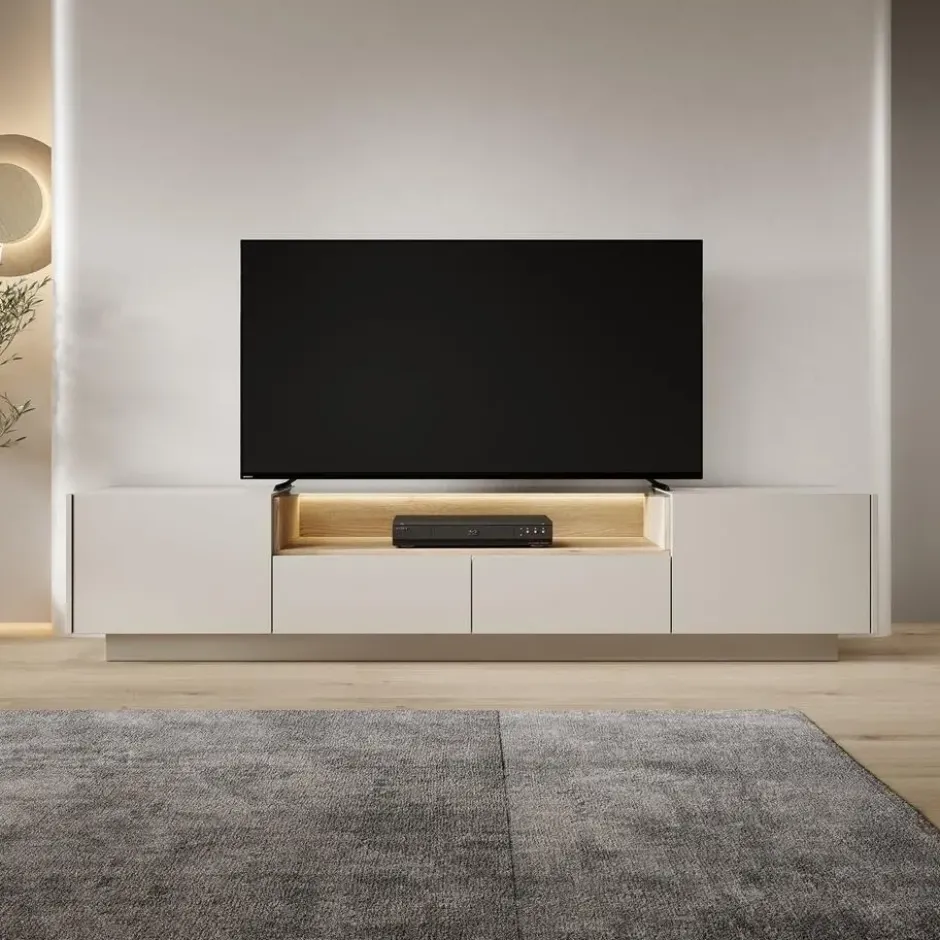 Meubella - Heath - TV-Meubel - Beige - 203x40x43 cm