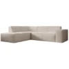 Meubella - Hoekbank Monet - Beige - Teddystof - Boucle - Links
