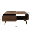 Meubella - Hoshii - Salontafel - Donker eikenpatroon - 108x65x45 cm