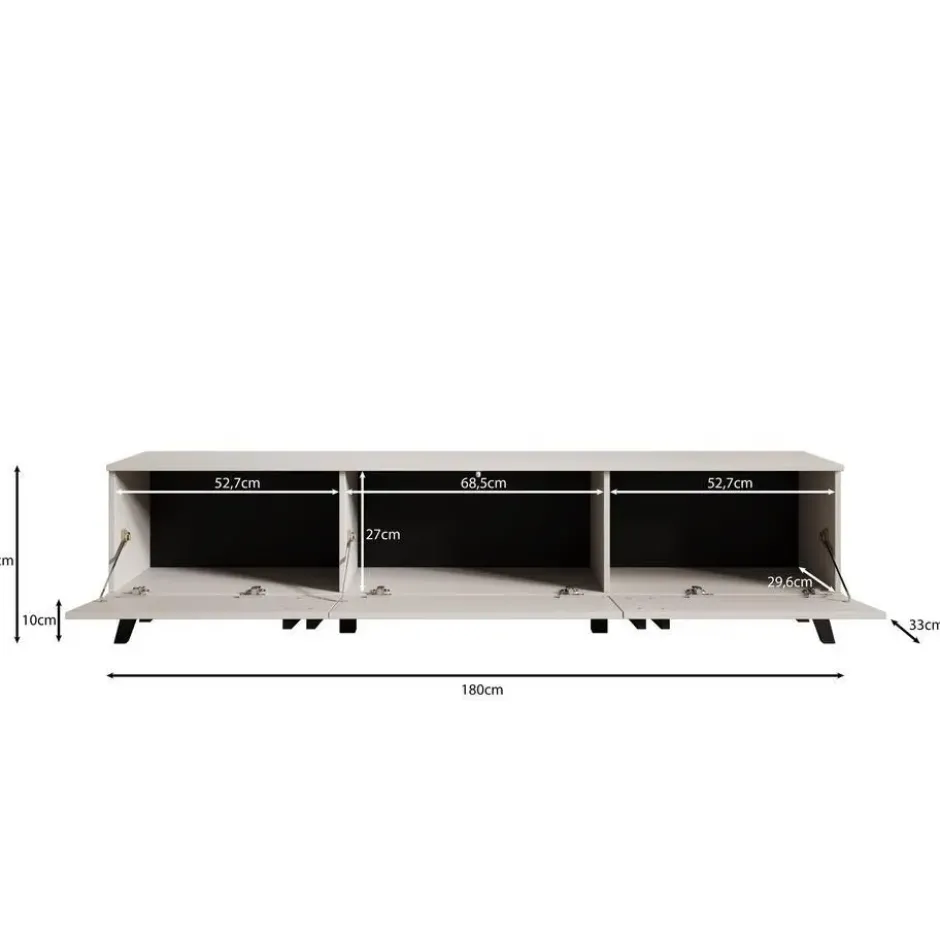 Meubella - Hydra - TV-Meubel - Beige - 180 cm