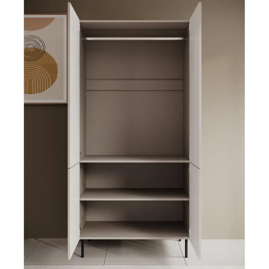 Meubella - Kledingkast Alex - Beige - 90 cm