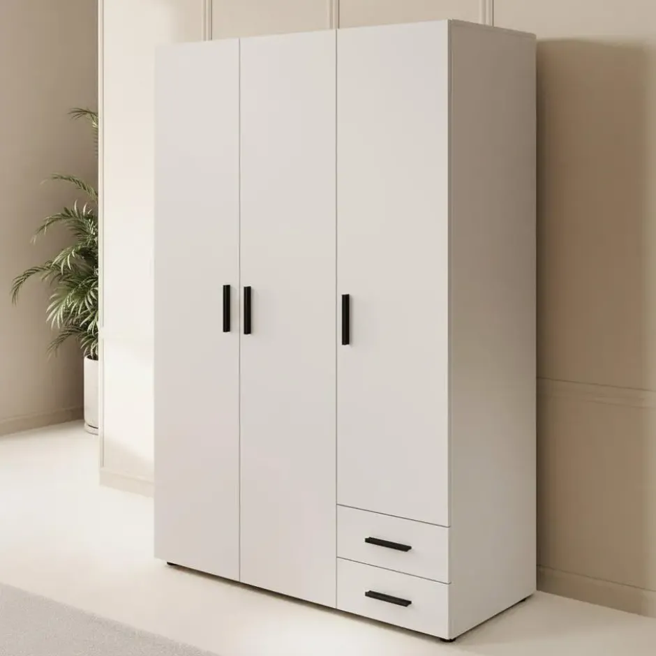 Meubella - Kledingkast Bellini - Wit - 120 cm