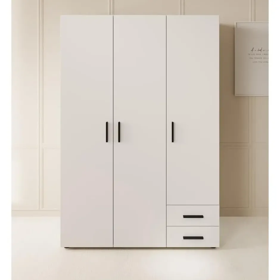 Meubella - Kledingkast Bellini - Wit - 120 cm