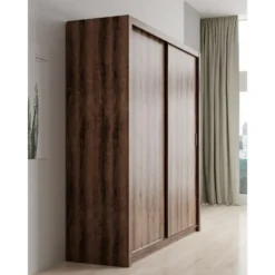 Meubella - Kledingkast Blake - Donker eiken - 200 cm