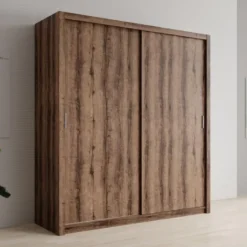 Meubella - Kledingkast Blake - Donker eiken - 200 cm
