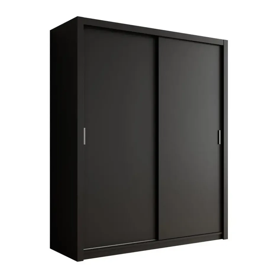 Meubella - Kledingkast Blake - Mat Zwart - 180 cm