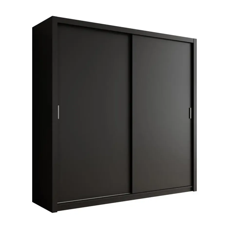 Meubella - Kledingkast Blake - Mat Zwart - 220 cm