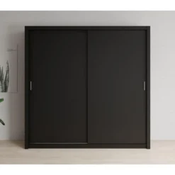 Meubella - Kledingkast Blake - Mat Zwart - 220 cm
