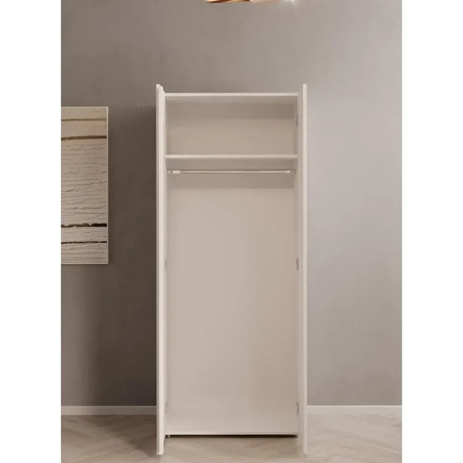 Meubella - Kledingkast Brussel - Wit - 74 cm