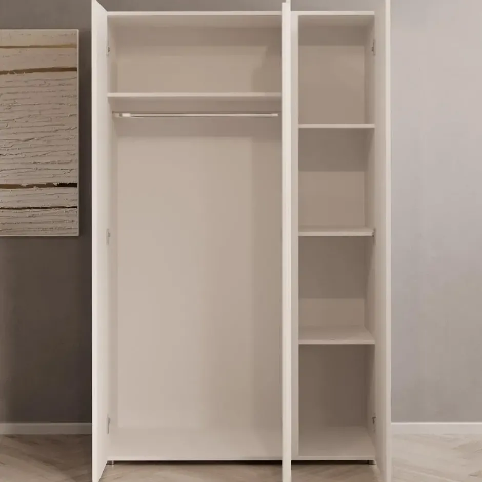 Meubella - Kledingkast Brussel - Wit - 111 cm