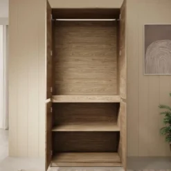 Meubella - Kledingkast Cuarto - Eiken - 91 cm