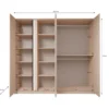Meubella - Kledingkast Desert - Beige - 220 cm - Met spiegel