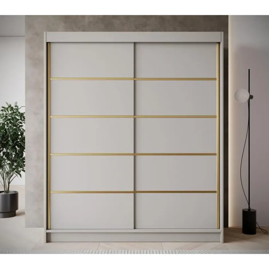 Meubella - Kledingkast Eagle - Beige - 180 cm