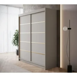 Meubella - Kledingkast Eagle - Beige - 180 cm