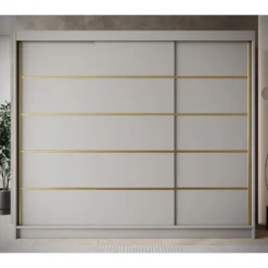 Meubella - Kledingkast Eagle - Beige - 250 cm