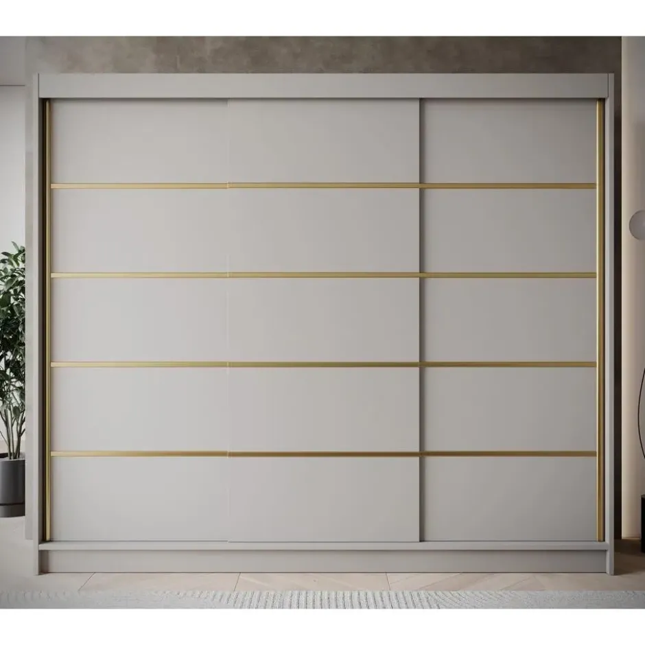 Meubella - Kledingkast Eagle - Beige - 250 cm