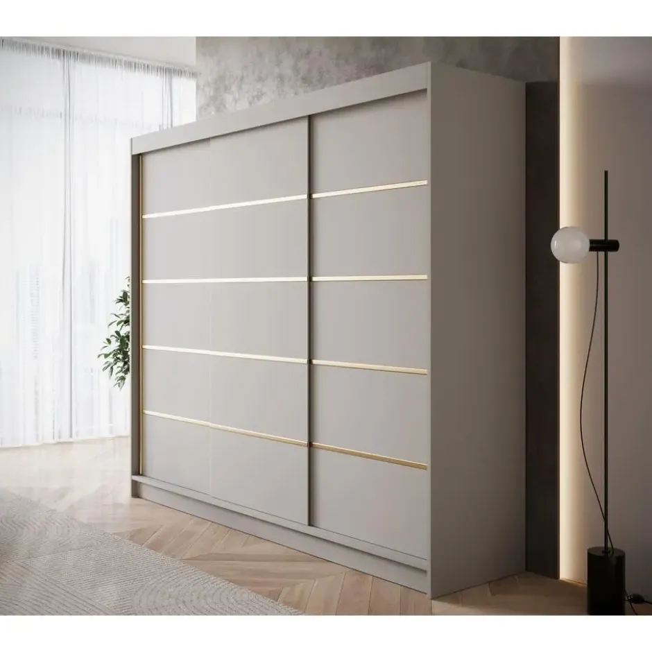 Meubella - Kledingkast Eagle - Beige - 250 cm