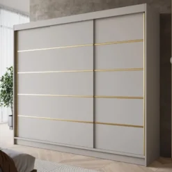 Meubella - Kledingkast Eagle - Beige - 250 cm