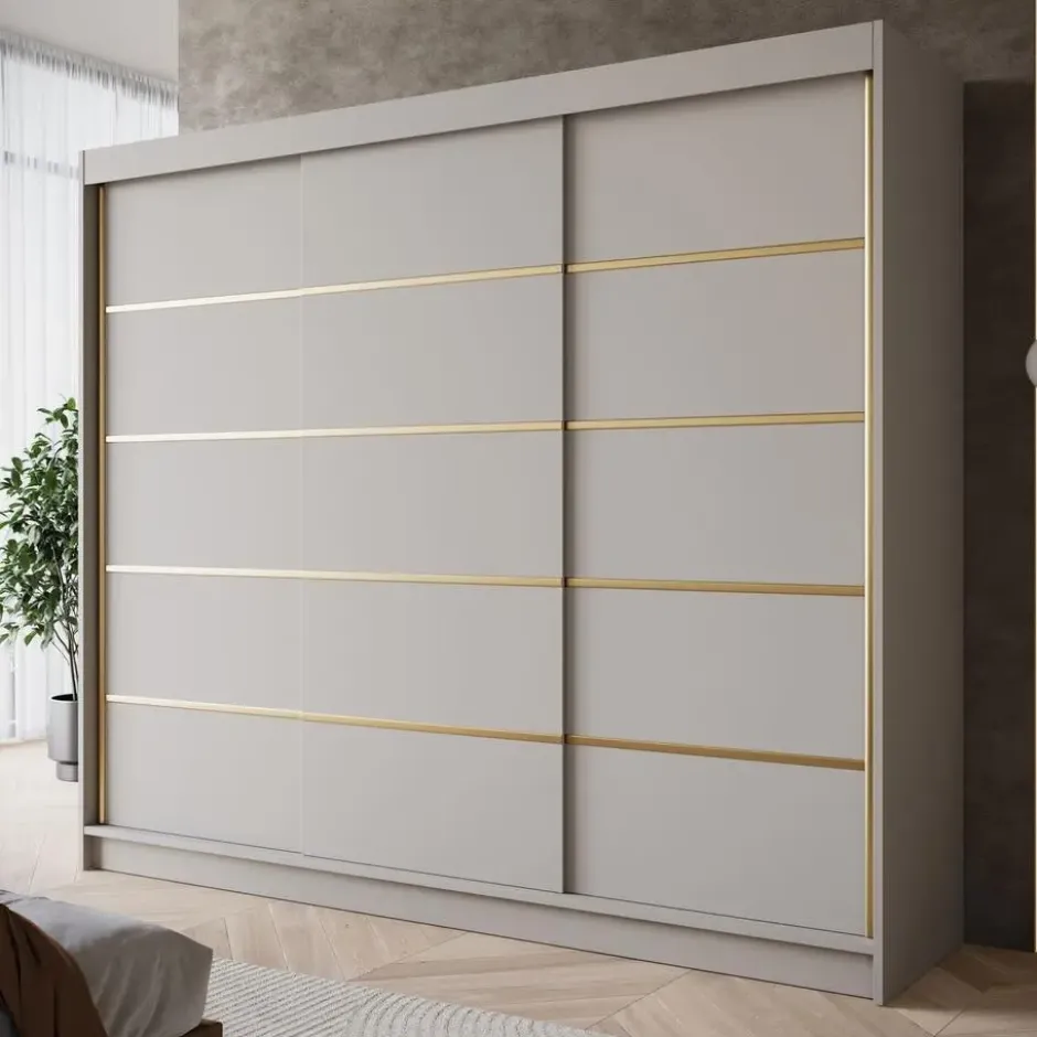 Meubella - Kledingkast Eagle - Beige - 250 cm