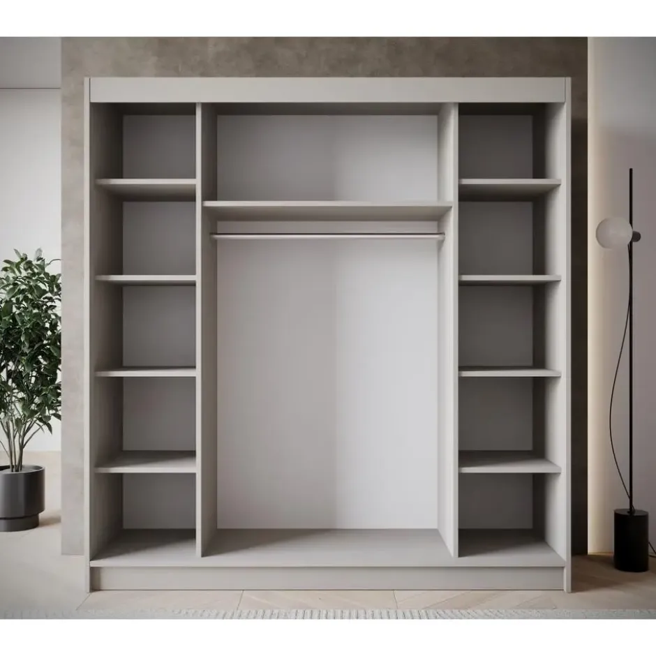 Meubella - Kledingkast Eagle - Beige - 200 cm