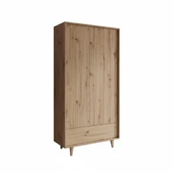 Meubella - Kledingkast Fuzeta - Eiken - 92 cm