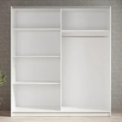 Meubella - Kledingkast Ganaro - Wit - 180 cm