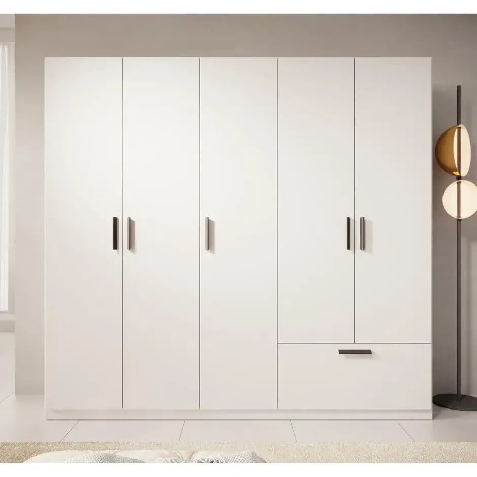 Meubella - Kledingkast Lillian - Wit - 225 cm