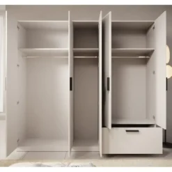 Meubella - Kledingkast Lillian - Wit - 225 cm