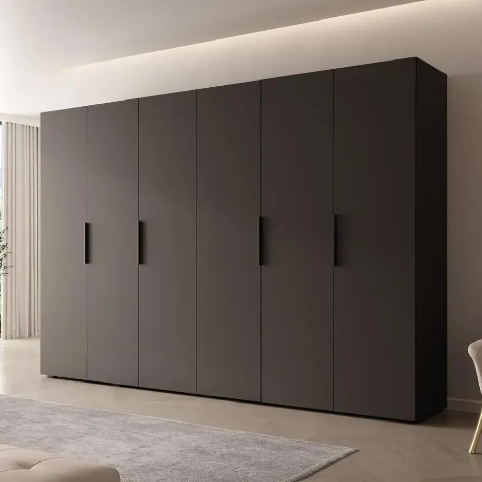 Meubella - Kledingkast Marquesa - Zwart - 300 cm