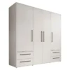 Meubella - Kledingkast Mayen - Wit - 206 cm