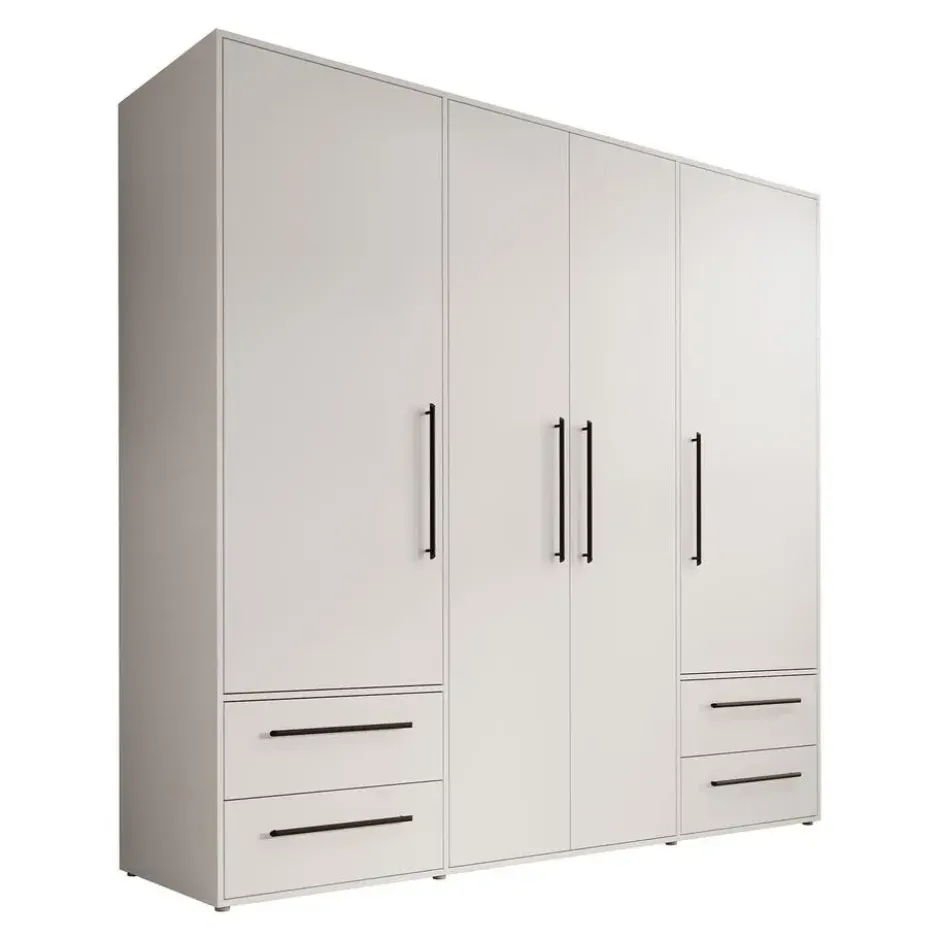 Meubella - Kledingkast Mayen - Wit - 206 cm