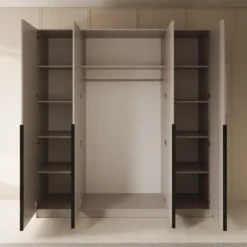 Meubella - Kledingkast Sabre - Beige - 200 cm