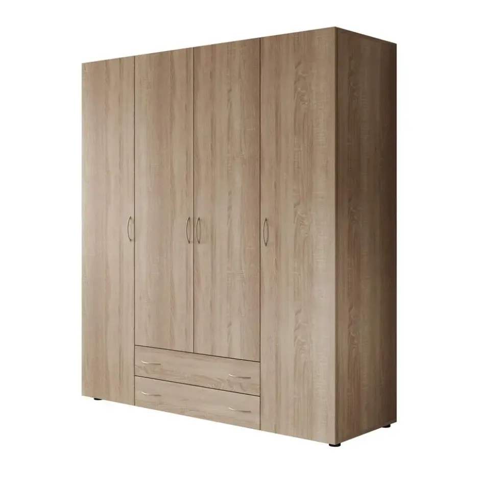 Meubella - Kledingkast Serra - Licht eiken - 160 cm